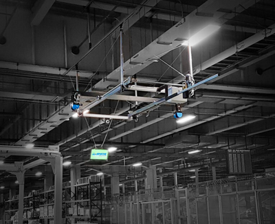 APACHE flying forklift als Deckenkonstruktion