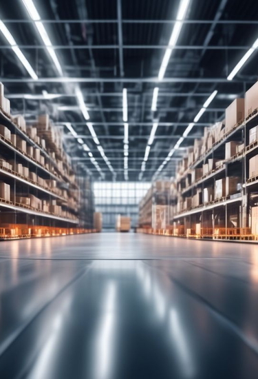 Hochregallager mit vielen Paketen