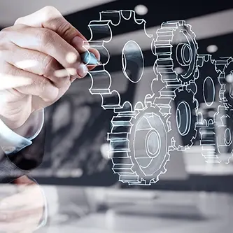 Zahnräder, die ineinander greifen