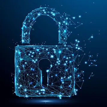 Geschlossenes Sicherheitsschloss mit Loch für Schlüssel