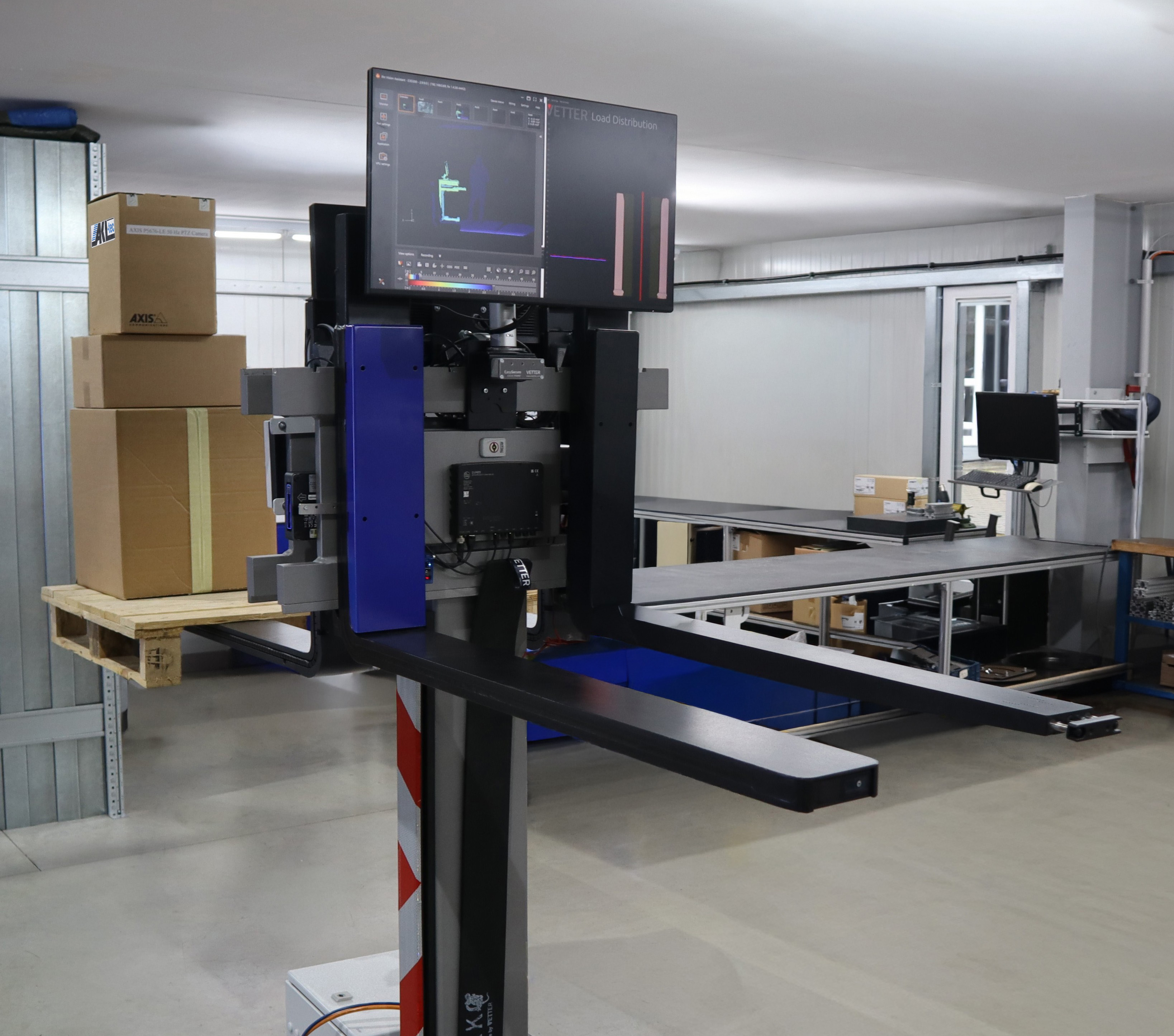 Forklift in a logistics environment